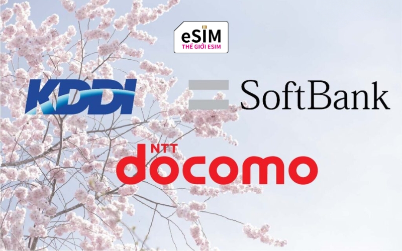 Ba nhà mạng Docomo, Softbank và KDDI phủ sóng toàn diện giúp duy trì kết nối mượt mà suốt chuyến đi Nhật Bản